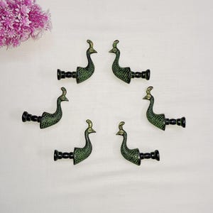 Brass Peacock Dressing Drawer Knob | Turkey Head Kitchen Drawer Pull | Set of 06 pieces