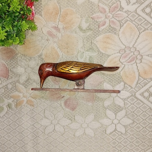 Northern Flicker Door Knocker Home Decor | Brass Woodpecker Design Door Bell | Office Door Unique Hardware Decor