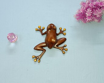 Lacquered Brass Frog Door Knocker | Reptile Toad Design Bedroom