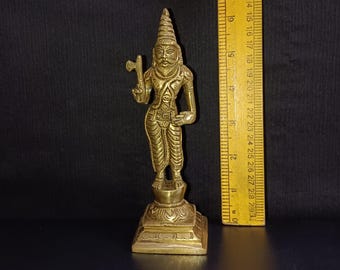Brass Lord Bhairava Statue: South Indian God