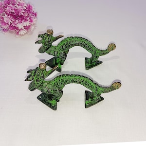 Brass Chinese Dragon Dressing Drawer Handle | Brass Spiritual Cupboard Knob | Set of 02 pieces