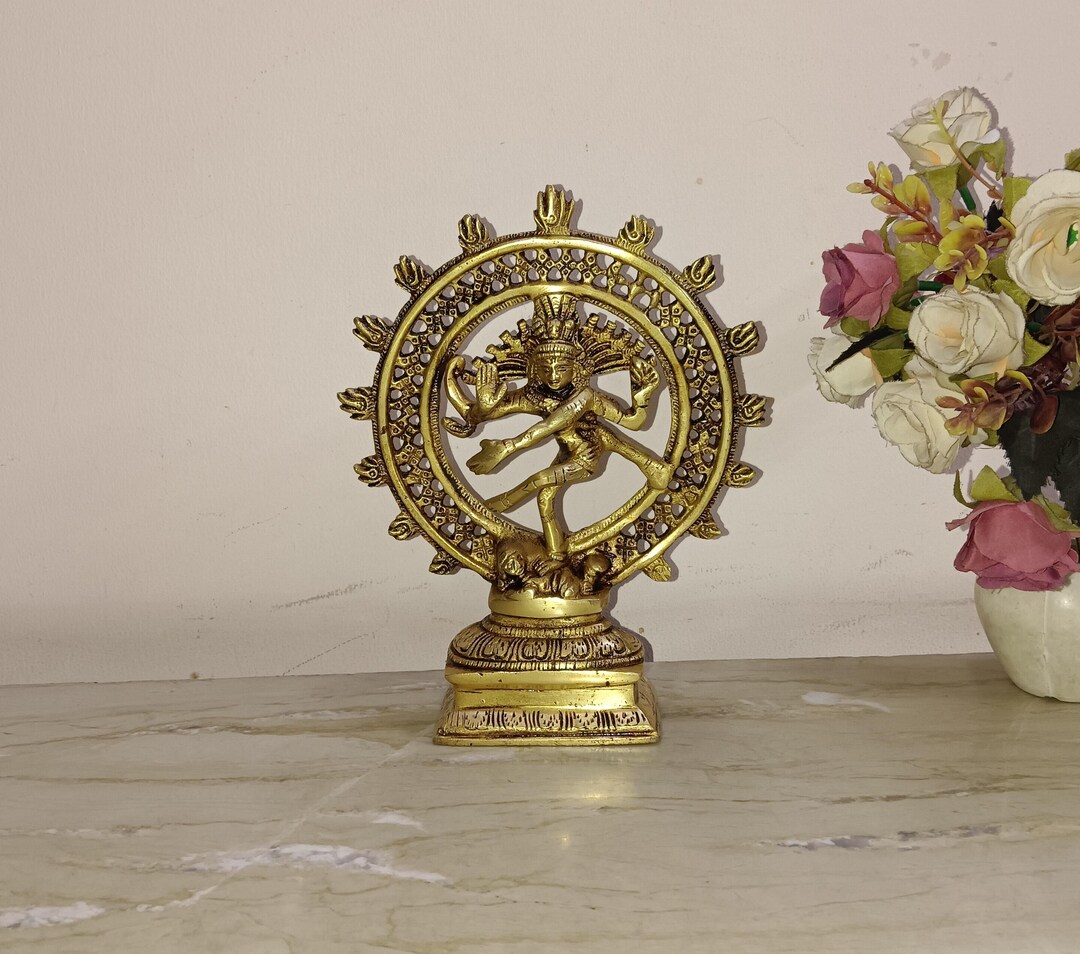 Brass Dancing Nataraja Statue | Dancing Lord Shiva Idol | Table ...