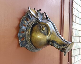 Brass Varaha Wall Hanging: Lord Vishnu Avatar