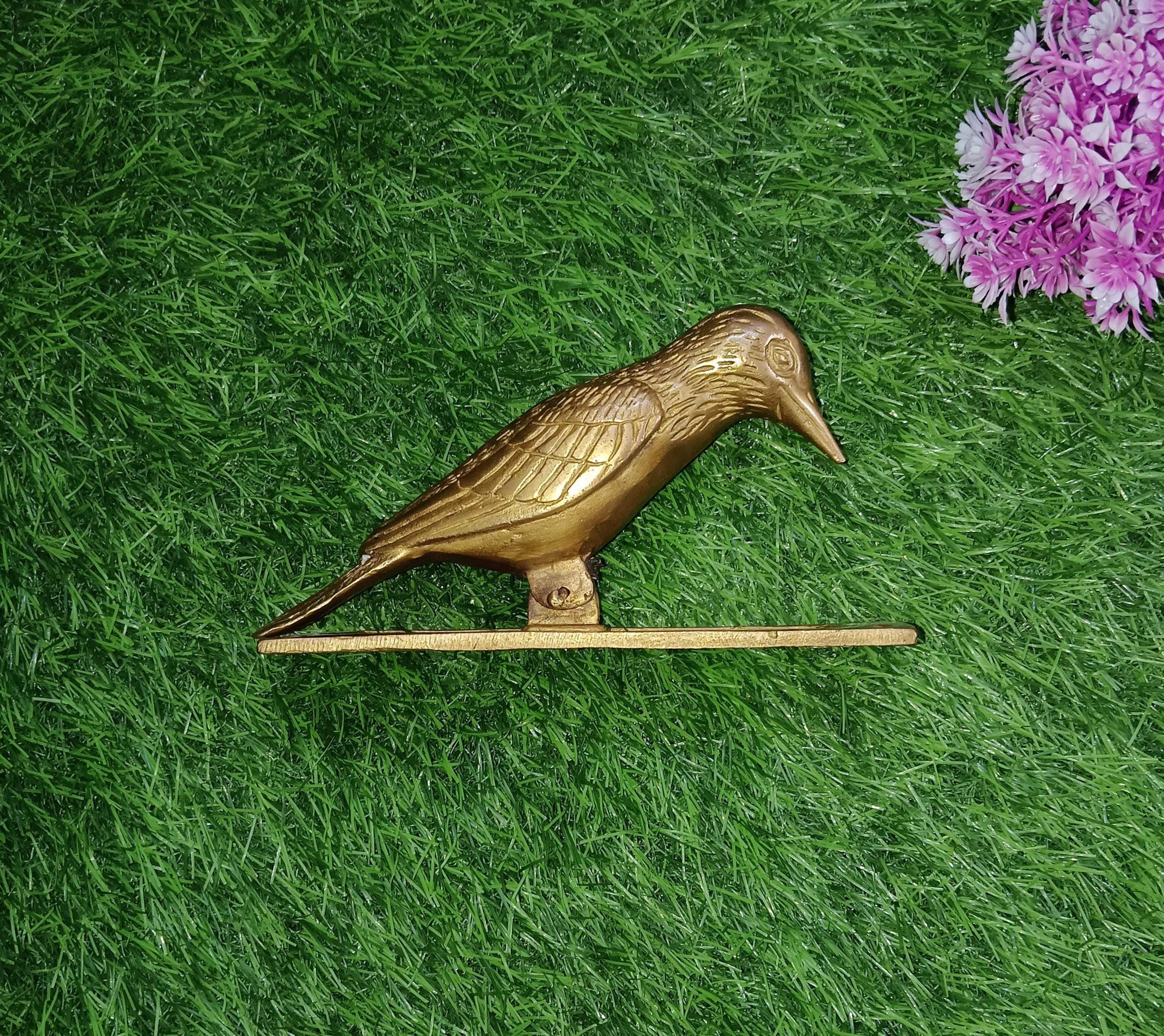 さえずる鳥のドアベル装飾 | 真鍮製キツツキのコテージドアノッカー