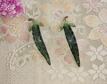 Tree Leaf Office Cabinet Pull Set | Brass Nature Themed Door Handle Furnish Hardware Decor