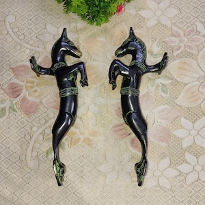 Pony Horse Door Grab Pulls | Brass Appaloosa Horse Home Door Handle Grab Hardware Decor
