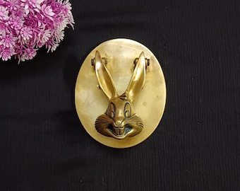 Brass Bunny Rabbit Door Knocker: Baby Room Decor
