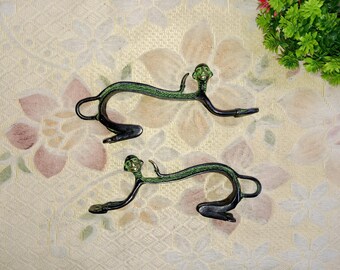 Pomo de gabinete de mono de latón: tiradores de cajón con arte tribal, juego de 2