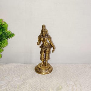 Brass Goddess Devi Rukmini Sculpture | Brass Ganga Laxmi Devi Statue
