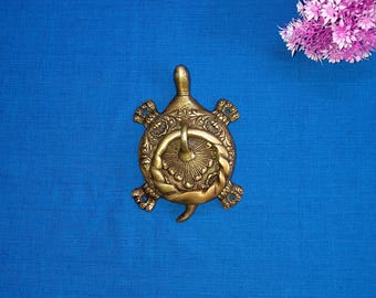 Messing Schildkröte Dressing Knauf | Schildkröte Tür hängender Türklopfer