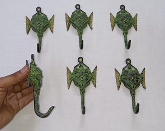 真鍮製象型ウォールフック｜装飾用ハンガー 6個セット - Etsy 日本