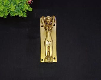 Brass Gymnastic Lady Door Knocker: Unique Bedroom Door Bell