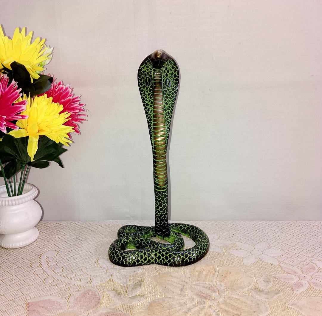 Brass Cobra Snake Shape Table Showpiece | Brass Python Snake Statue - Etsy