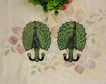 Kleiderhaken Pfau / Pfau: Dekorativer Kleiderbügel, Set 02