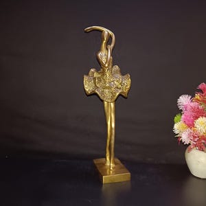 Brass Ballet Dancer Statue | Brass Dancing Apsara Table Showpiece