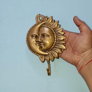 Messing kussende planeetvorm muur hangende haak of handdoekhanger