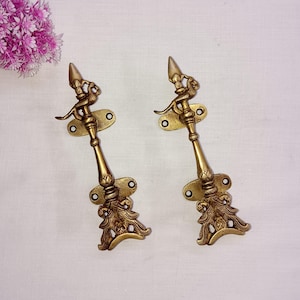 Brass Garden Theme Cabinet Knob | Brass Peacock Drawer Pull  | Set of 02 pieces