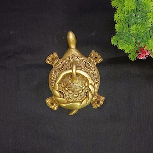 Brass Turtle Shape Door Knocker | Brass Tortoise Door Bell
