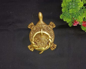 Messing Schildkröte Türklopfer | Vintage Türklingel