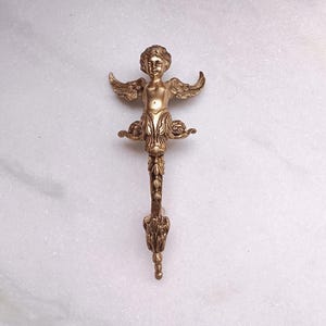 Brass Baby Angel Wings Wall Decor - Door Handle Option