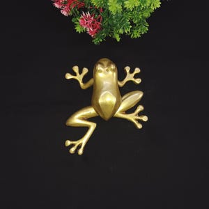 Bullfrog Design Door Knocker | Brass Toad Animal Baby Room Door Bell | Traditional Home Door Decoration