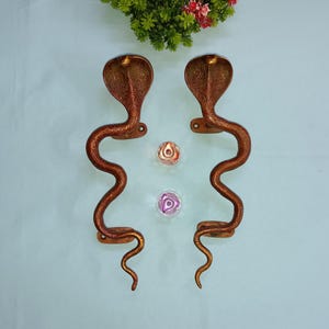 Brass Cobra Snake Shape Door Handle | Brass Python Design Door Pull