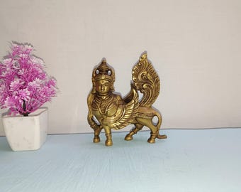 Messing Kamdhenu Kuh Statue: Hinduistische Göttin Nandi