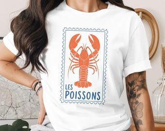 Lobster Les Poissons Graphic, Summer PNG (Digital Download