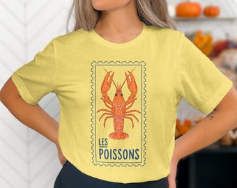Flusskrebs Grafik, Les Poissons Design (Digitaler Download)