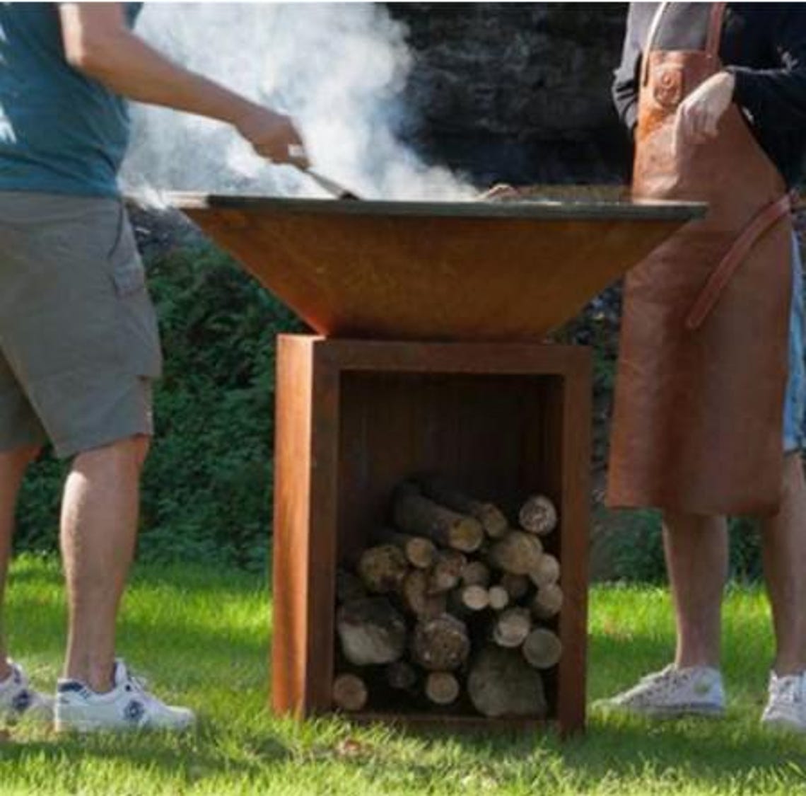 3 in 1 Wood Rack, BQ and Fire Pit _grilling Companion for Memorable ...