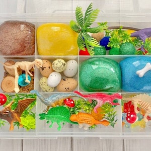 Dinosaur play Dough kit, Boys playdough set, gift, dino  kit, sensory kit, toddler present, Party favors toy dinosaur birthday gift craft