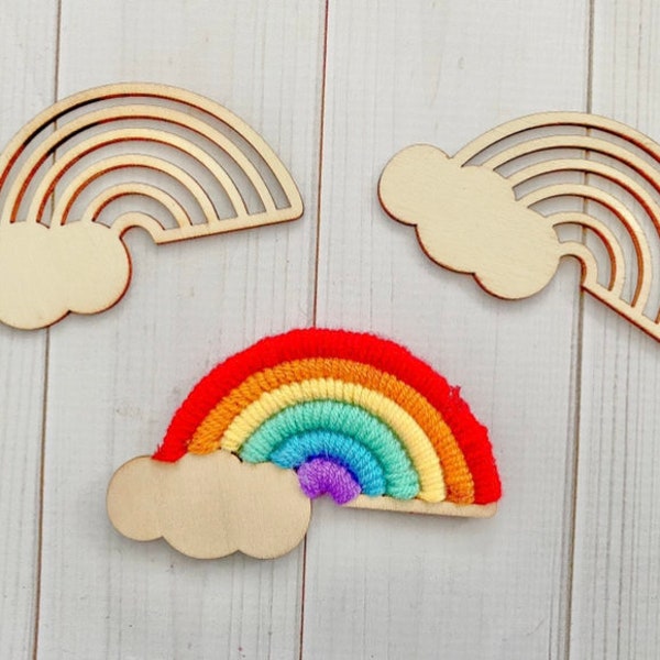 Rainbow Craft, rainbow craft for kids, girls birthday, party favors, rainbow kit, party crafts activities, DIY birthday activity, wooden