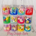 Play dough jar kit, PlayDough birthday party favor grab bag Doh kids, toddler gift activity sensory 3 4 5 6 7 girl boy slime craft classroom