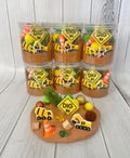 Construction Play dough jar kit, PlayDough birthday party favor grab bag Doh kid toddler gift activity sensory 3 4 5 6 boy slime craft truck