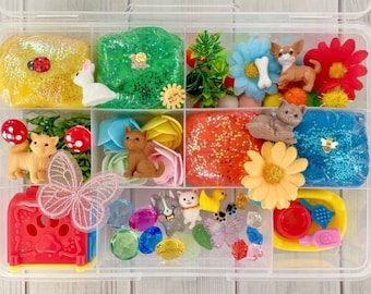 Kit de plastilina de animales, set de plastilina de gatos y perros, regalo para niñas y niños, kit mágico, kit sensorial, obsequio para fiestas, juguetes y manualidades de cumpleaños para niños de 3 a 7 años o más.