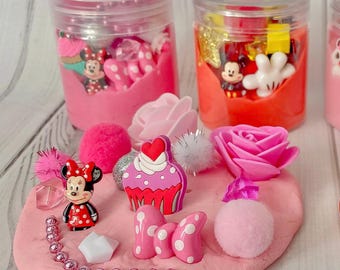 Play Dough Jar girl Boy birthday grab bag party favor super play doh kit gift sensory  present 3 4 5 6 year old slime activity craft mouse