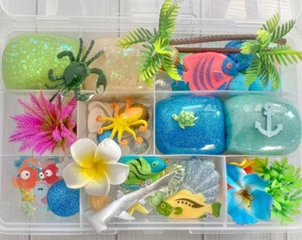 Under The Sea play Dough kit playdough set, gift ocean animals kit, sensory kit, toddler present Party favors toy fish birthday gift sensory