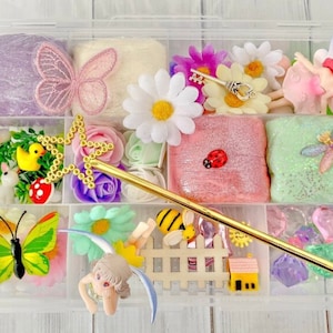 Fairy Play Dough kit, magical playdough set, girls gift, magic kit, sensory kit, toddler present, Girls birthday, fun craft fairy garden kit