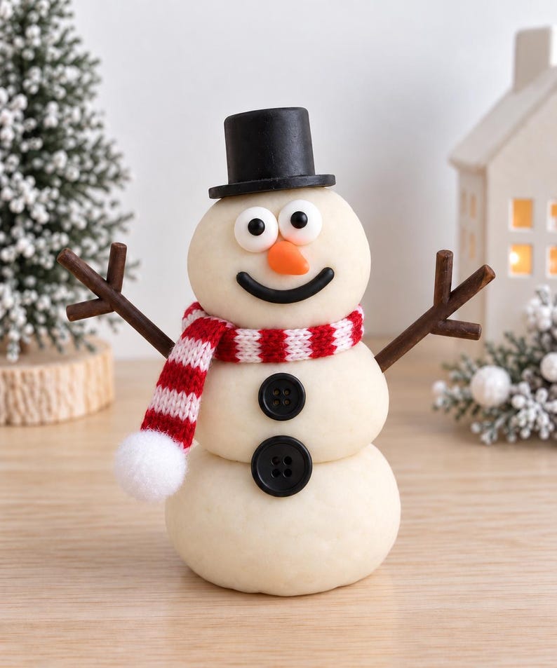 SNABBREA Bygg en snögubbe Play Dough-burkar, sensoriskt doh-kit Julstrumpfyllning DIY-pyssel, vinteraktivitet Presentbarn 4 5 6 paketpåse Red/White