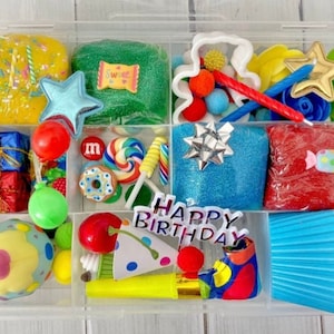 Birthday Play Dough kit, Party playdough set, girls boys gift, magic kit, sensory kit, toddler present, Party favors toy, fun craft