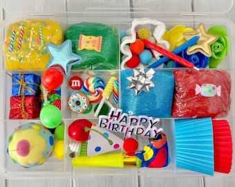 Birthday Play Dough kit, Party playdough set, girls boys gift, magic kit, sensory kit, toddler present, Party favors toy, fun craft