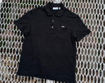 Polo Lacoste Farbe Schwarz Größe L Vintage Casual Style