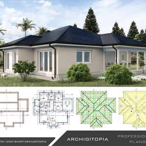HUISPLANNEN | Modern bungalowhuis - professionele architecturale plannen