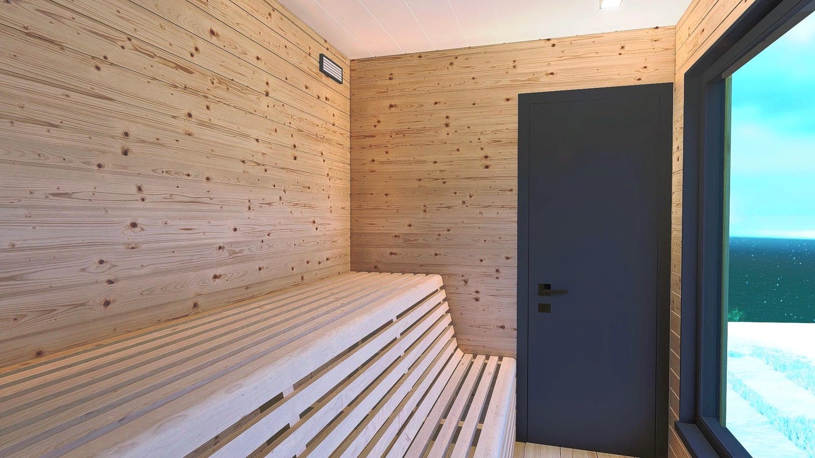 SAUNA PLAN Professional Plan for Modern Outdoor Sauna With Material