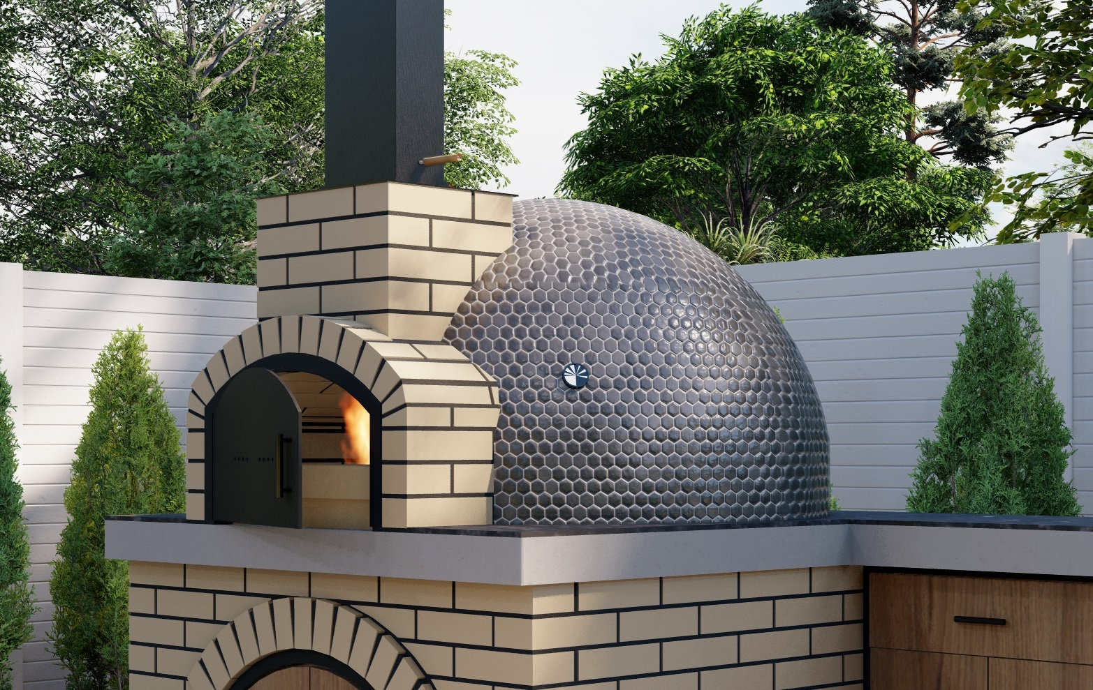 Planos y modelo 3D para horno de pizza exterior de leña (PDF) / Diseño de  horno casero para jardín - Etsy México, image size:1565x989