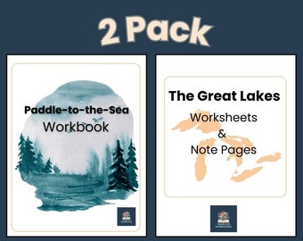 Paddle to the Sea Great Lakes Bundle Paddle Workbook and Great Lakes Worksheets and Note Pages Family Resource Charlotte Mason Homeschool