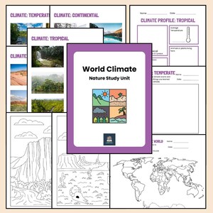 Weltklima Wissenschaft Einheit Homeschool Naturstudie Arbeitsblätter Sehhilfe Malvorlagen Klima Karte