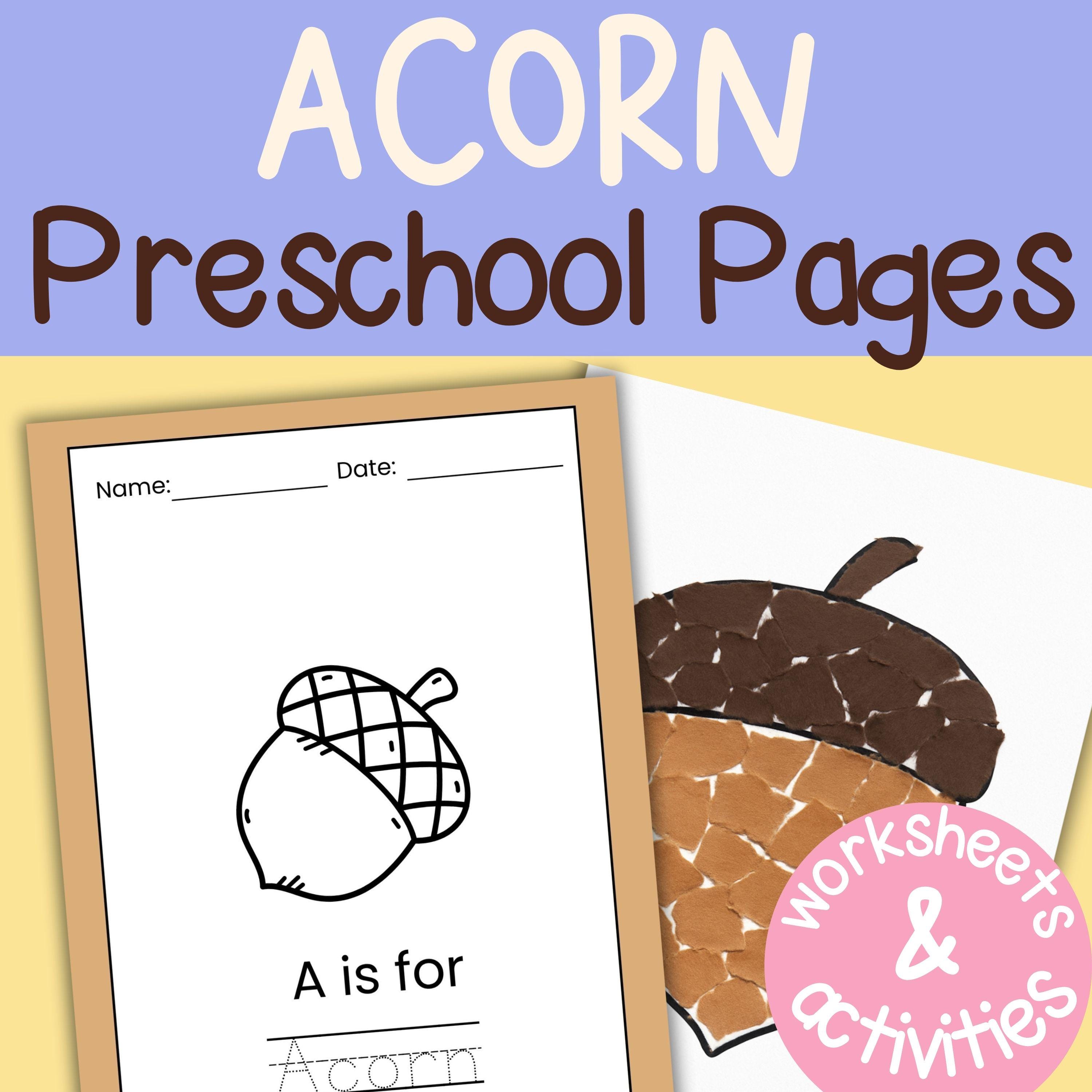 Acorn Questionnaire.pdf Acorn Preschool Activity Pack: Letter A, Crafts, Counting (PDF Download ...