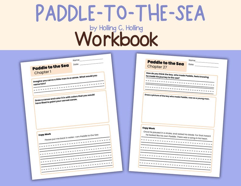 Paddle-to-the-Sea Workbook: Kapitelfragen, Kopierarbeit, gerichtetes Zeichnen (PDF Download) Bild 1