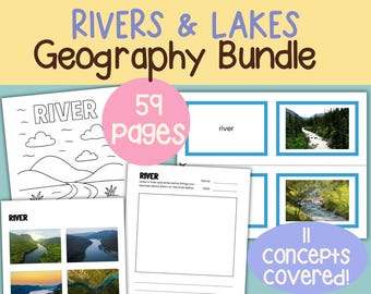 Rivers and Lakes Geography: Landforms Learning Pack (Digital Download)